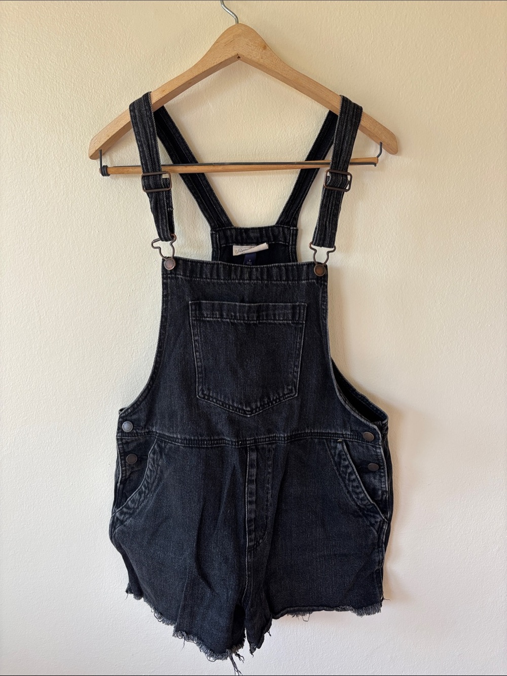 Black Denim Shortalls